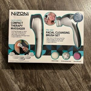 Compact Massager & Facial Cleansing Brush Set